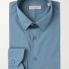 Spread-Collar Cotton-Blend Poplin Shirt