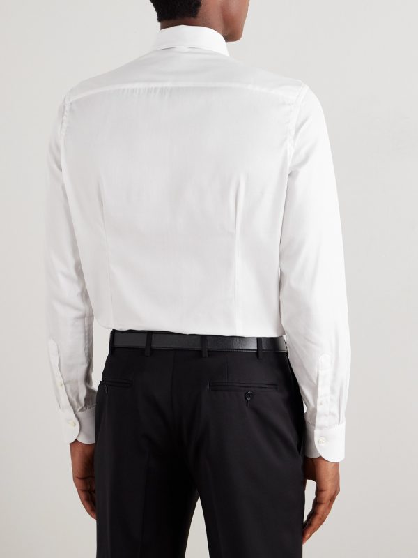 Cutaway-Collar Cotton-Twill Shirt - BK Cutaway-Collar Cotton-Twill Shirt - BK