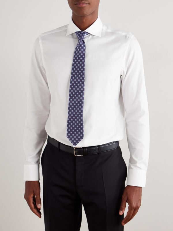 Cutaway-Collar Cotton-Twill Shirt - FR Cutaway-Collar Cotton-Twill Shirt - FR