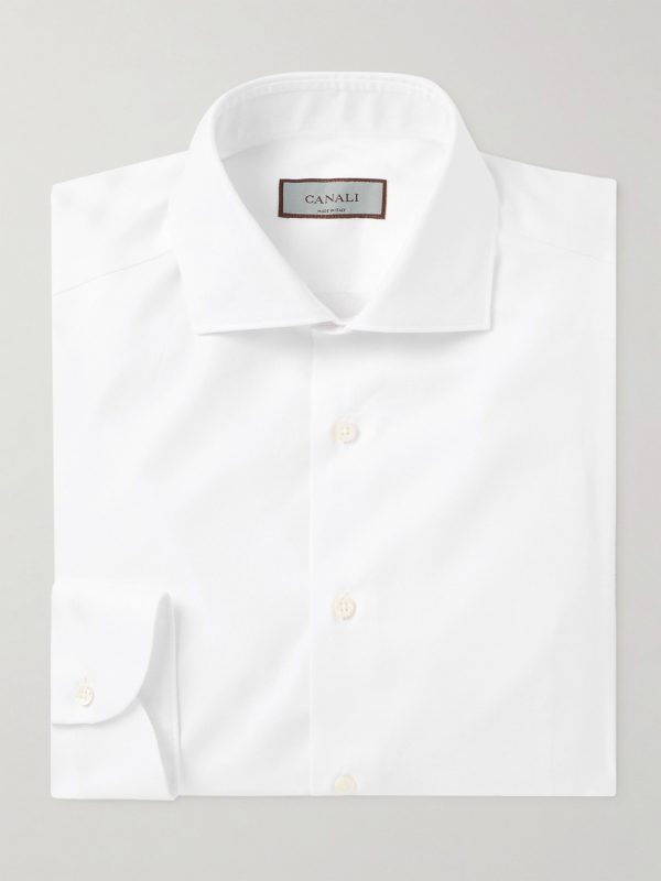 Cutaway-Collar Cotton-Twill Shirt Cutaway-Collar Cotton-Twill Shirt