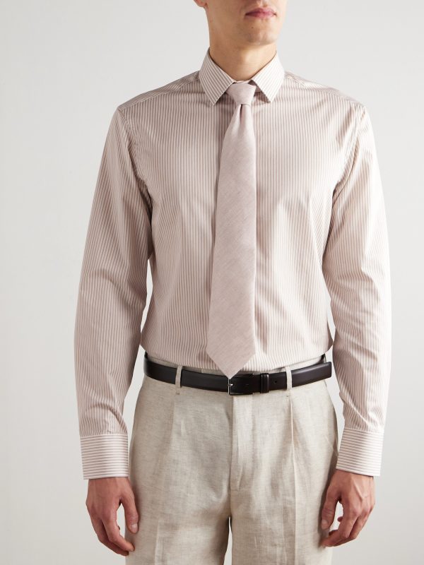Striped Cotton-Poplin Shirt - FR Striped Cotton-Poplin Shirt - FR