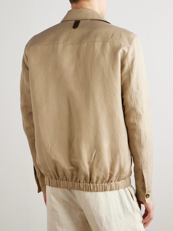 Linen and Silk-Blend Jacket - BK Linen and Silk-Blend Jacket - BK
