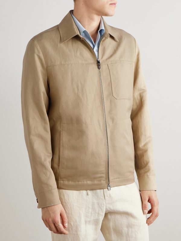 Linen and Silk-Blend Jacket - FR Linen and Silk-Blend Jacket - FR