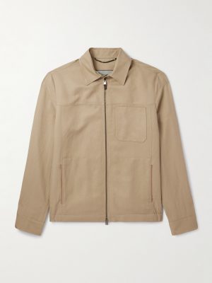 Linen and Silk-Blend Jacket Linen and Silk-Blend Jacket