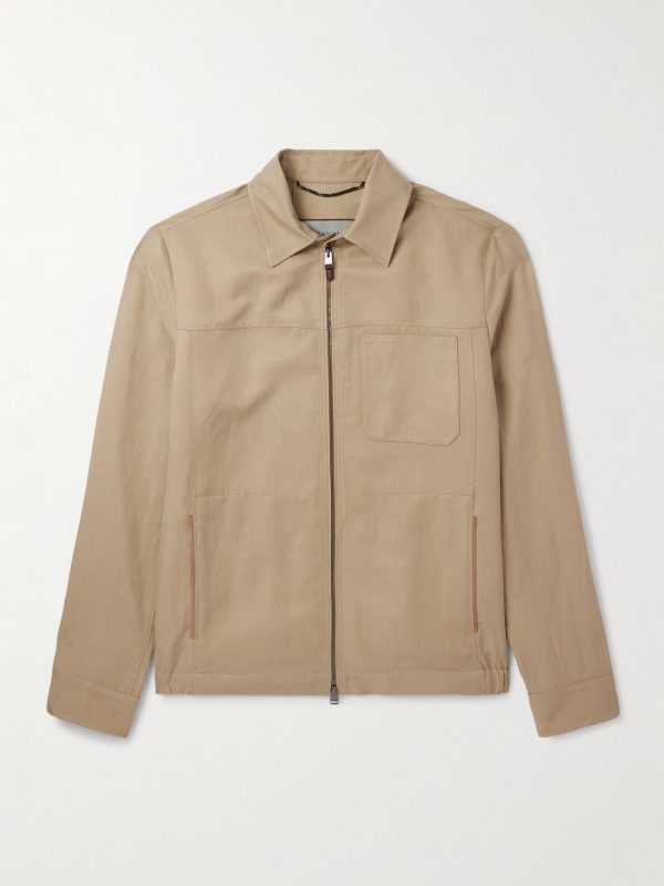 Linen and Silk-Blend Jacket Linen and Silk-Blend Jacket
