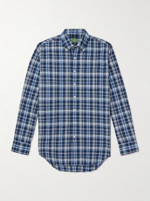 Button-Down Collar Checked Cotton-Madras Shirt Button-Down Collar Checked Cotton-Madras Shirt