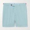 Slim-Fit Striped Cotton-Seersucker Shorts