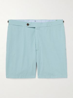 Slim-Fit Striped Cotton-Seersucker Shorts Slim-Fit Striped Cotton-Seersucker Shorts