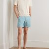 Slim-Fit Striped Cotton-Seersucker Shorts - OU