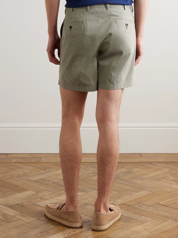 Slim-Fit Straight-Leg Garment-Dyed Cotton-Twill Shorts - BK Slim-Fit Straight-Leg Garment-Dyed Cotton-Twill Shorts - BK