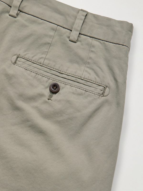 Slim-Fit Straight-Leg Garment-Dyed Cotton-Twill Shorts - CU Slim-Fit Straight-Leg Garment-Dyed Cotton-Twill Shorts - CU