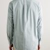 Button-Down Collar Checked Cotton-Poplin Shirt - BK