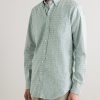 Button-Down Collar Checked Cotton-Poplin Shirt - FR
