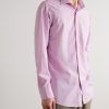 Spread-Collar Checked Cotton-Poplin Shirt - FR Spread-Collar Checked Cotton-Poplin Shirt - FR