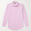 Spread-Collar Checked Cotton-Poplin Shirt Spread-Collar Checked Cotton-Poplin Shirt