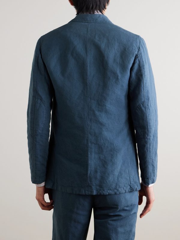 Butcher Hemp and Cotton-Blend Canvas Blazer - BK Butcher Hemp and Cotton-Blend Canvas Blazer - BK