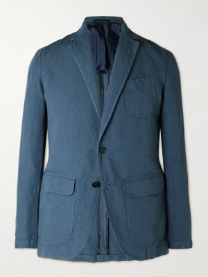 Butcher Hemp and Cotton-Blend Canvas Blazer Butcher Hemp and Cotton-Blend Canvas Blazer