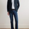 Button-Down Collar Striped Cotton Oxford Shirt - OU