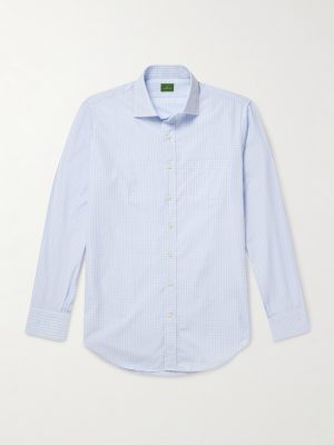 Spread-Collar Checked Cotton-Poplin Shirt Spread-Collar Checked Cotton-Poplin Shirt
