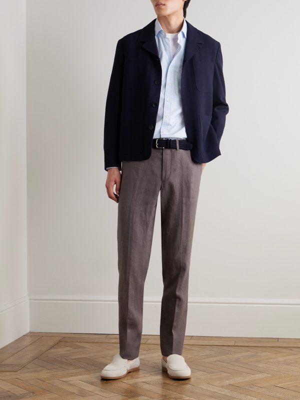 Spread-Collar Checked Cotton-Poplin Shirt - OU Spread-Collar Checked Cotton-Poplin Shirt - OU