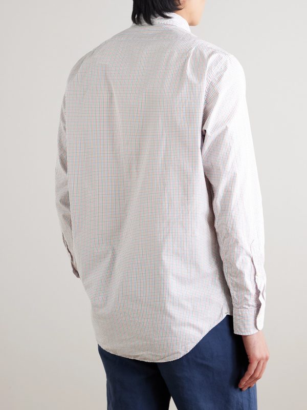 Checked Cotton-Poplin Shirt - BK Checked Cotton-Poplin Shirt - BK