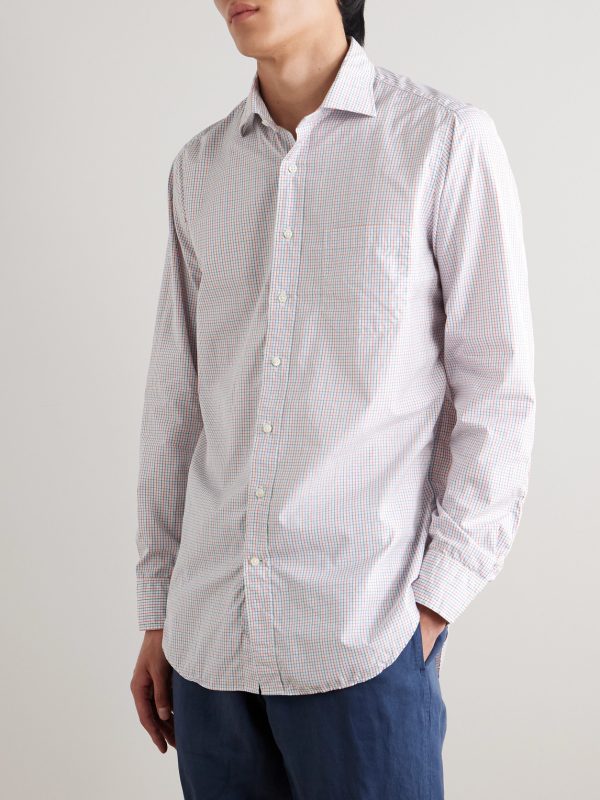 Checked Cotton-Poplin Shirt - FR Checked Cotton-Poplin Shirt - FR
