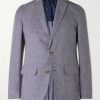 Ghost Slim-Fit Wool, Cotton, Silk and Linen-Hopsack Blazer Ghost Slim-Fit Wool, Cotton, Silk and Linen-Hopsack Blazer