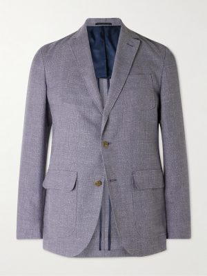 Ghost Slim-Fit Wool, Cotton, Silk and Linen-Hopsack Blazer Ghost Slim-Fit Wool, Cotton, Silk and Linen-Hopsack Blazer
