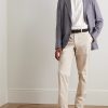 Ghost Slim-Fit Wool, Cotton, Silk and Linen-Hopsack Blazer - OU Ghost Slim-Fit Wool, Cotton, Silk and Linen-Hopsack Blazer - OU