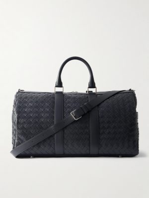 Intrecciato Leather Weekend Bag