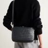Intrecciato Leather Messenger Bag - OU Intrecciato Leather Messenger Bag - OU