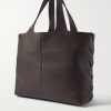 Large Intrecciato-Detailed Full-Grain Leather Tote Bag - BK