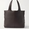Large Intrecciato-Detailed Full-Grain Leather Tote Bag