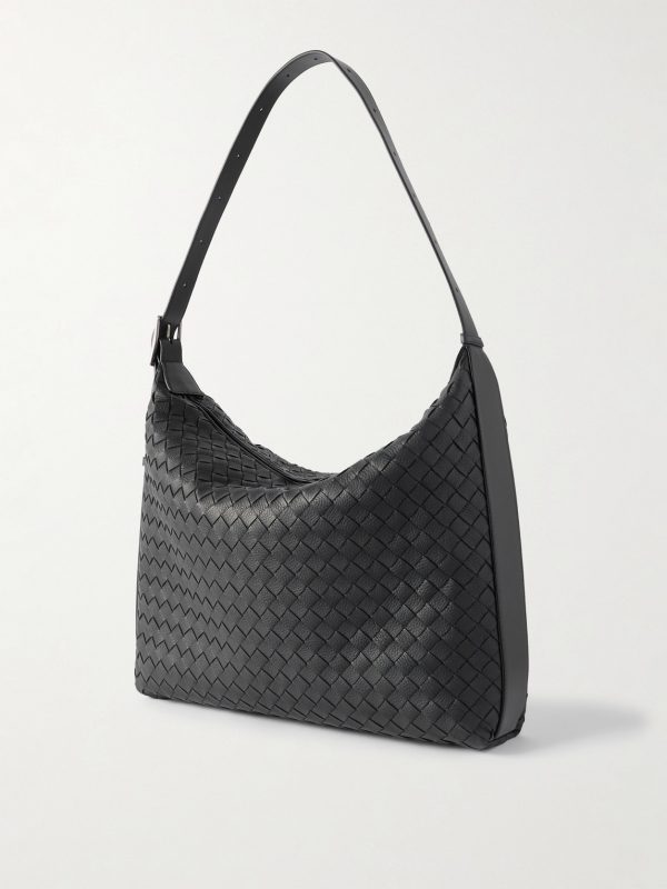 Intrecciato Textured-Leather Tote Bag - BK
