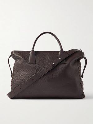 Medium Intrecciato Full-Grain Leather Messenger Bag Medium Intrecciato Full-Grain Leather Messenger Bag