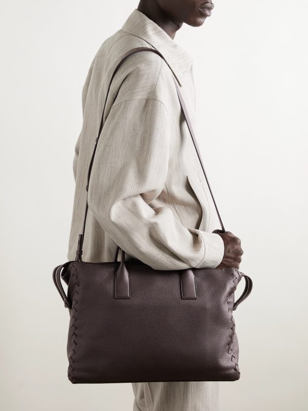 Medium Intrecciato Full-Grain Leather Messenger Bag - OU Medium Intrecciato Full-Grain Leather Messenger Bag - OU