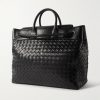 Andiamo Large Intrecciato Leather Messenger Bag - BK Andiamo Large Intrecciato Leather Messenger Bag - BK