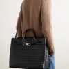 Andiamo Large Intrecciato Leather Messenger Bag - OU Andiamo Large Intrecciato Leather Messenger Bag - OU