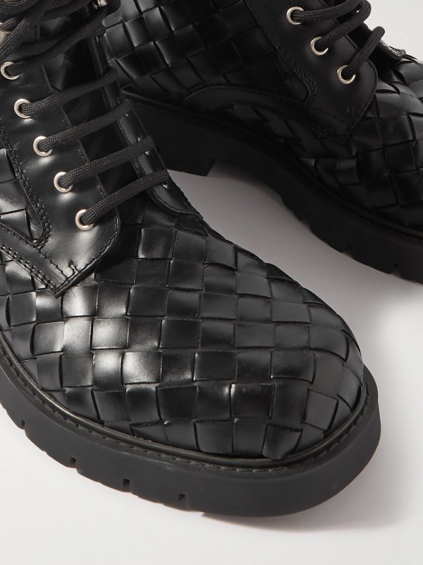 Haddock Intrecciato Leather Ankle Boots - CU Haddock Intrecciato Leather Ankle Boots - CU