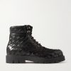 Haddock Intrecciato Leather Ankle Boots Haddock Intrecciato Leather Ankle Boots