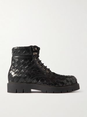 Haddock Intrecciato Leather Ankle Boots