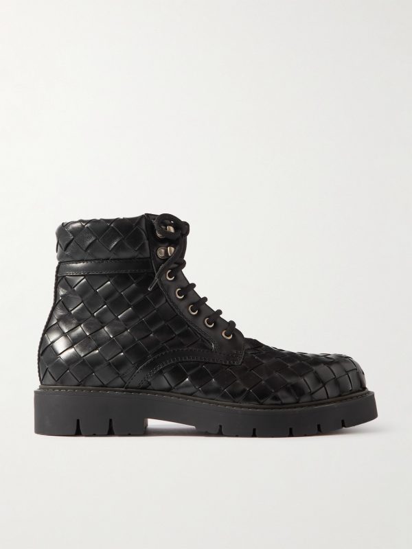 Haddock Intrecciato Leather Ankle Boots Haddock Intrecciato Leather Ankle Boots