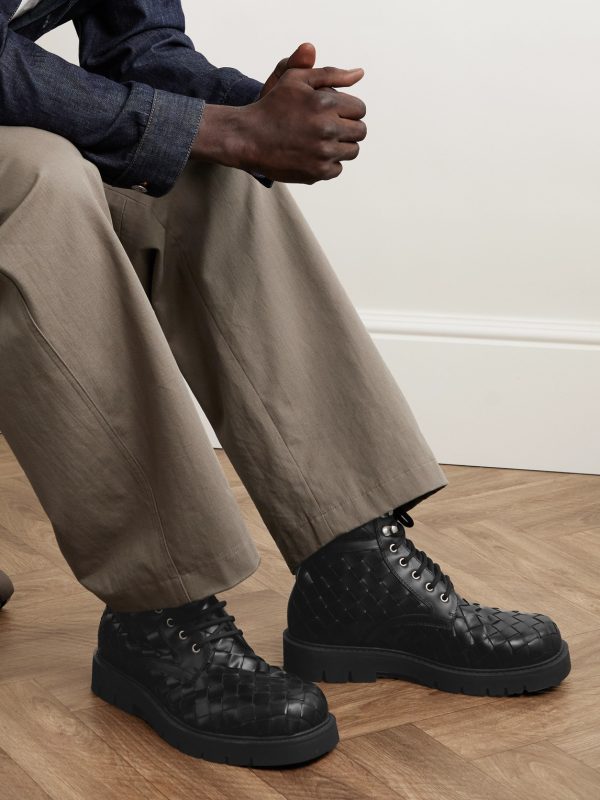 Haddock Intrecciato Leather Ankle Boots - OU Haddock Intrecciato Leather Ankle Boots - OU