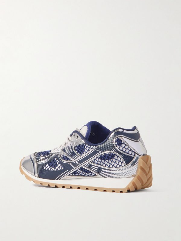 Orbit Metallic Rubber and Mesh Sneakers - BK Orbit Metallic Rubber and Mesh Sneakers - BK