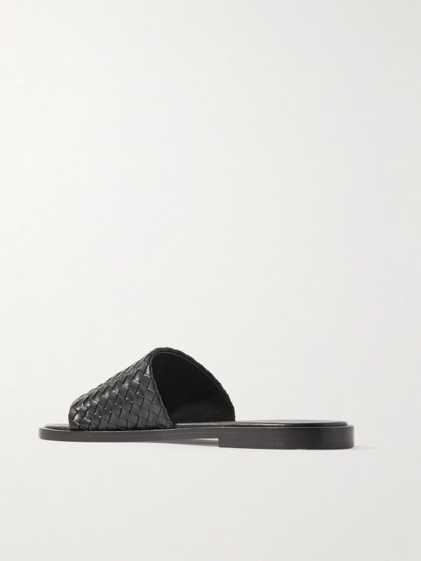 Intrecciato Leather Sandals - BK Intrecciato Leather Sandals - BK