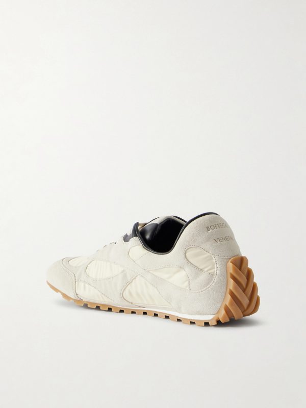 Orbit Leather and Shell-Trimmed Suede Sneakers - BK Orbit Leather and Shell-Trimmed Suede Sneakers - BK