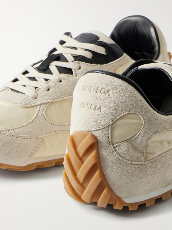 Orbit Leather and Shell-Trimmed Suede Sneakers - CU Orbit Leather and Shell-Trimmed Suede Sneakers - CU