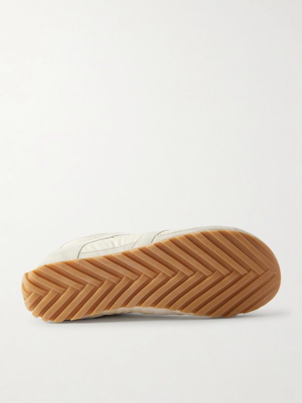 Orbit Leather and Shell-Trimmed Suede Sneakers - E1 Orbit Leather and Shell-Trimmed Suede Sneakers - E1