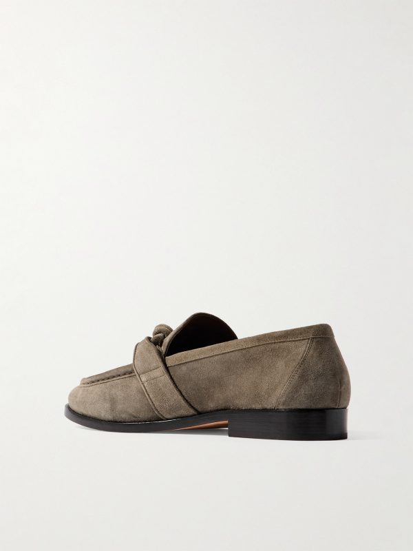Astaire Knotted Suede Loafers - BK Astaire Knotted Suede Loafers - BK
