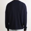 Ribbed Wool Cardigan - BK Ribbed Wool Cardigan - BK